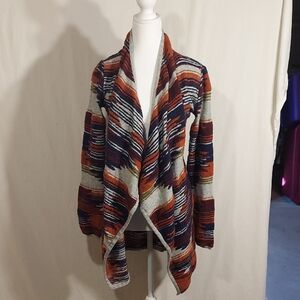 Lucky Brand Women's Aztec Drape Front Cardigan